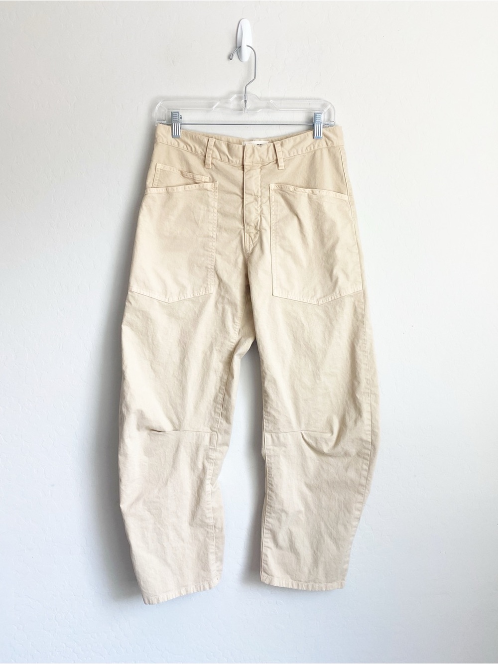 Nili Lotan Shon Relaxed Barrel-Leg Pant in Sandstone Size 0 - Picture 2 of 14
